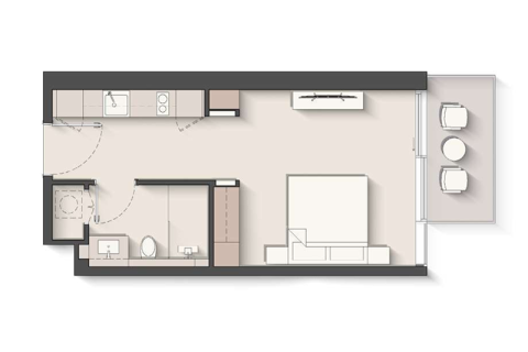 Apartman u gradu Al Hamra Village, Ras Al Khaimah, UAE 1 soba, 39 m2 Br. 689680 - Slika 4