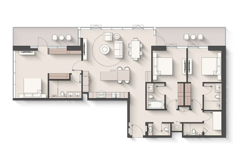 Apartman u gradu Al Hamra Village, Ras Al Khaimah, UAE 1 soba, 39 m2 Br. 689680 - Slika 8