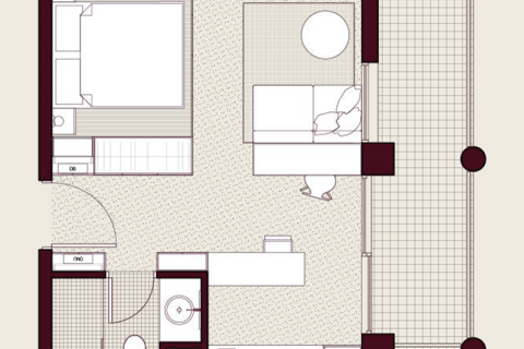 Lakás itt: Mina Al Arab, Ras Al Khaimah, EAE, 1 szoba, 33 m², azonosító: 689681 - fénykép 5