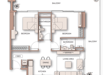 Al Jaddaf, Dubai, BAE’de satılık daire 1 yatak odası, 67 m&sup2; No 689686 - fotoğraf 6