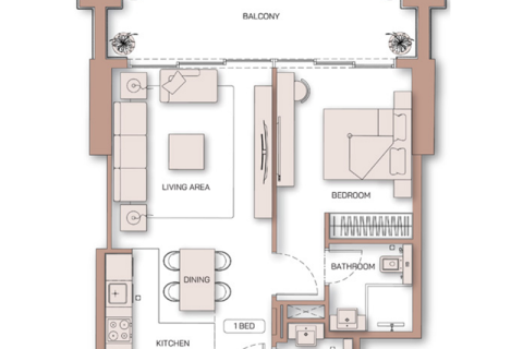 Al Jaddaf, Dubai, BAE’de satılık daire 1 yatak odası, 67 m&sup2; No 689686 - fotoğraf 5