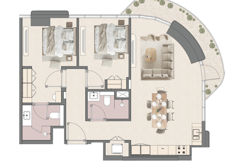 Apartament në Mina Al Arab, Ras Al Khaimah, Emiratet e Bashkuara Arabe 1 dhomë, 36 m2. № 689682 - Foto 8