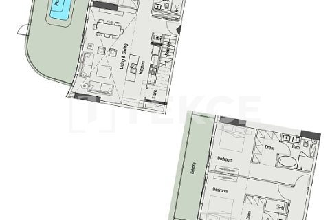 דירה למכירה ב Dubai, איחוד האמירויות  1 חדר שינה, 79 מ"ר, מספר 650543 - תמונה 27