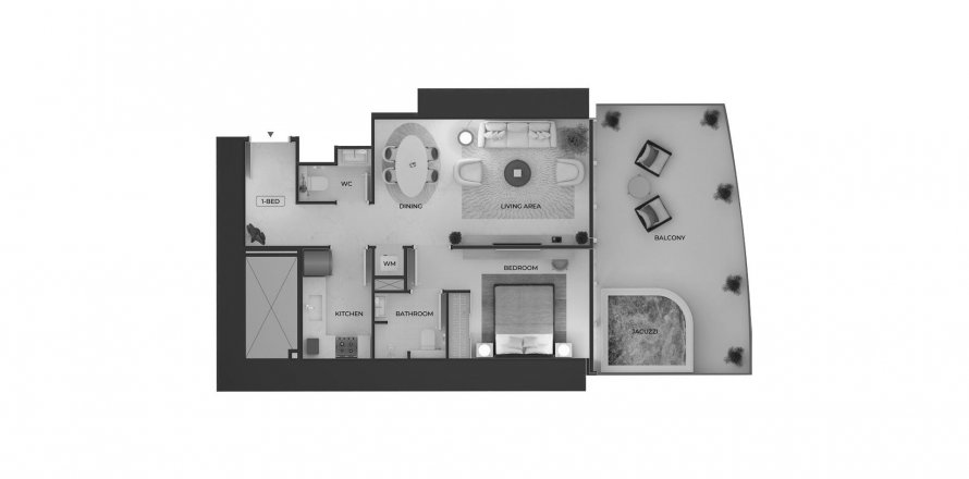 Apartment in Binghatti Skyblade in Downtown Dubai (Downtown Burj Dubai), UAE 1 bedroom, 89.82 sq.m. № 635977