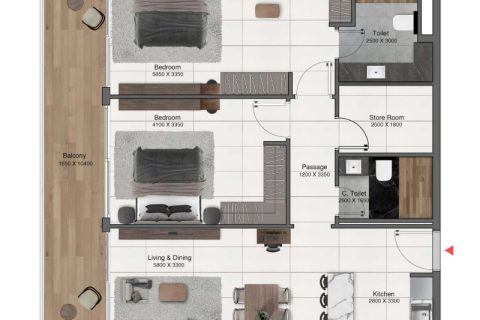Appartement te koop in Jumeirah Village Circle, Dubai, VAE 1 slaapkamer, 76 vr.m., nr 689924 - foto 8