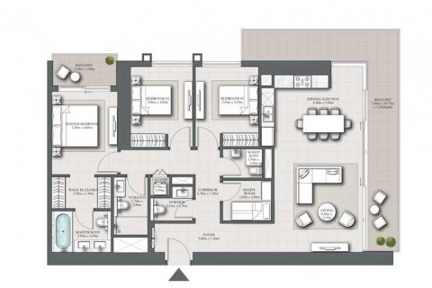 Apartment in MARINA SHORES in Dubai Marina, UAE 3 bedrooms, 172 sq.m. № 637026 - photo 5