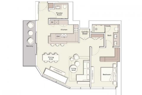 Apartment in ONE RIVER POINT in Business Bay, Dubai, UAE 1 bedroom, 111 sq.m. № 637031 - photo 4