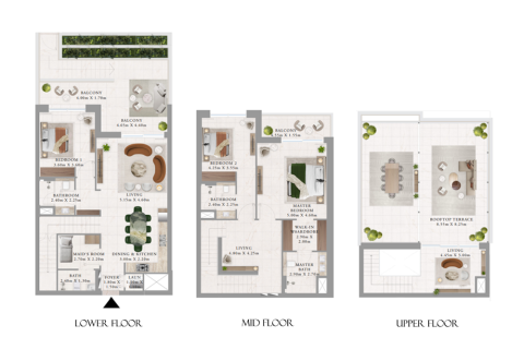 Dubai Creek Harbour (The Lagoons), Dubai, संयुक्त अरब अमीरात में अपार्टमेंट, 1 बेडरूम, 69 वर्ग मीटर, संख्या 689813 - फ़ोटो 6
