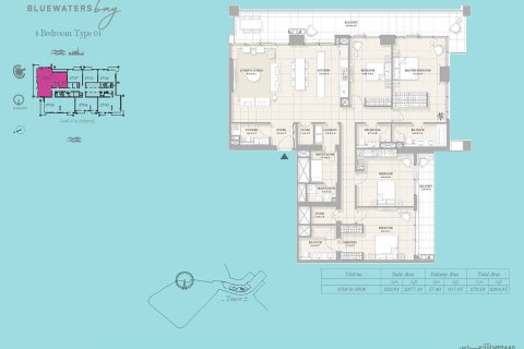 Apartment in BLUEWATERS BAY in Jumeirah Beach Residence, Dubai, UAE 2 bedrooms, 91 sq.m. № 704906 - photo 10