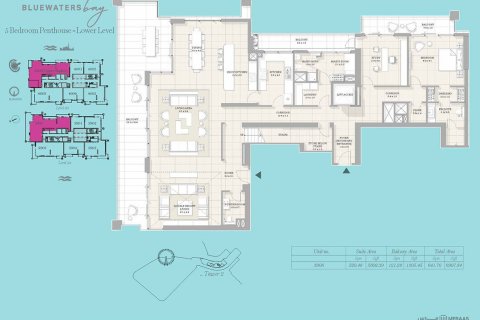 Apartment in BLUEWATERS BAY in Jumeirah Beach Residence, Dubai, UAE 2 bedrooms, 91 sq.m. № 704906 - photo 11