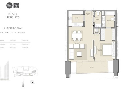 آپارتمان برای فروش در  Downtown Dubai (Downtown Burj Dubai)، Dubai، امارات متحده عربی  1 خوابه ، 78 متر مربع ، شماره 704925 - تصویر 7