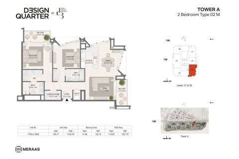 Apartment in DESIGN QUARTER AT D3 in Dubai Design District, UAE 1 bedroom, 74 sq.m. № 704902 - photo 17