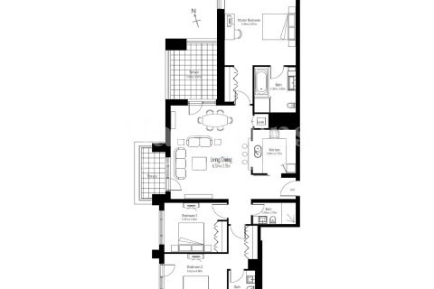 Apartman u gradu Downtown Dubai (Downtown Burj Dubai), UAE 3 spavaće sobe, 155.01980386 m2 Br. 719895 - Slika 20