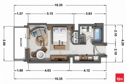Apartment in Motor City, Dubai, UAE 40.8 sq.m. № 727926 - photo 13