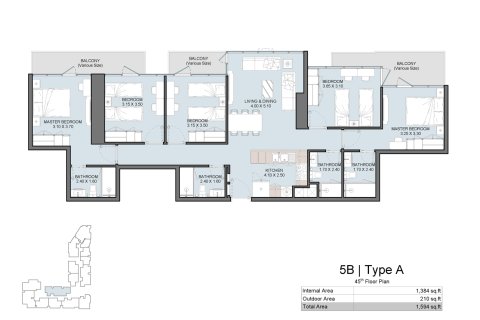 Apartament na sprzedaż w Al Reem Island, Abu Dhabi, ZEA 1 sypialnia, 53 mkw., nr 728619 - zdjęcie 13