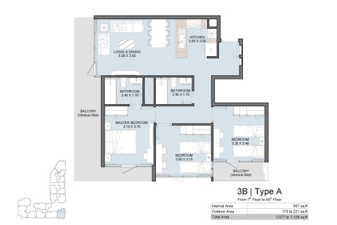 Apartament na sprzedaż w Al Reem Island, Abu Dhabi, ZEA 1 sypialnia, 53 mkw., nr 728619 - zdjęcie 9