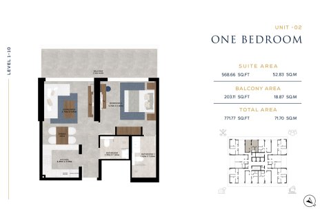 Leilighet til salgs i Dubai Residence Complex, Dubai, Emiratene 1 soverom, 70 kvm Nr. 728615 - Foto 6