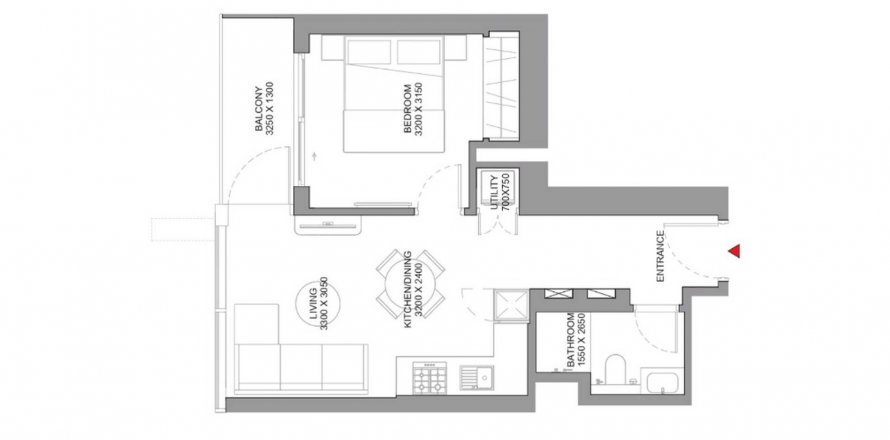 Byt v SOBHA ORBIS v Motor City, Dubai, SAE 1 ložnice, 50.9 m² Č.: 430307