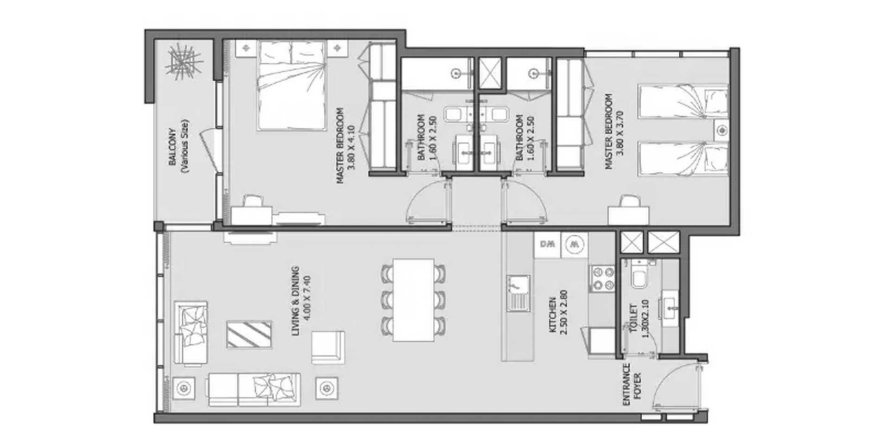 Apartment i Dubai Investment Park, Dubai, UAE 2 soveværelser, 173.73 kvm № 718385