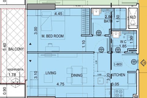 Byt v Dubai, SAE 1 ložnice, 60 m² Č.: 613069 - fotografie 13
