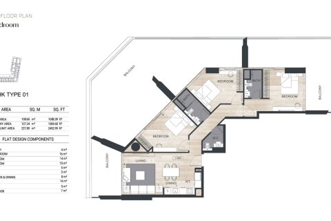 Apartment in Al Jaddaf, Dubai, UAE 1 room, 33 sq.m. № 728460 - photo 13