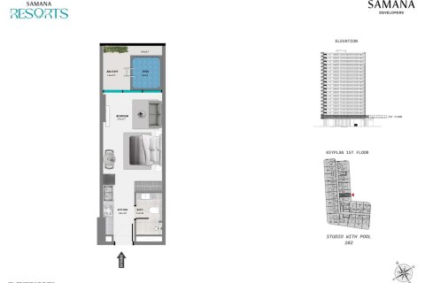 Apartamento en venta en Dubai Production City (IMPZ), Dubai, EAU 1 habitación, 41 m2 № 728459 - foto 15