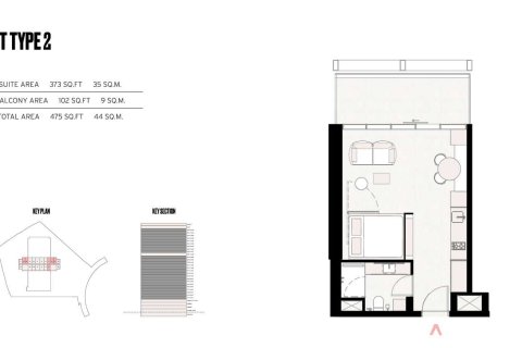 Byt v UPSIDE LIVING v Business Bay, Dubai, SAE 1 pokoj, 44 m² Č.: 637039 - fotografie 4