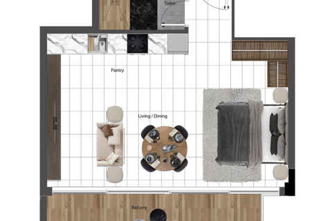 Jumeirah Village Circle, Dubai, BAE’de satılık daire 1 oda, 62 m&sup2; No 689677 - fotoğraf 7