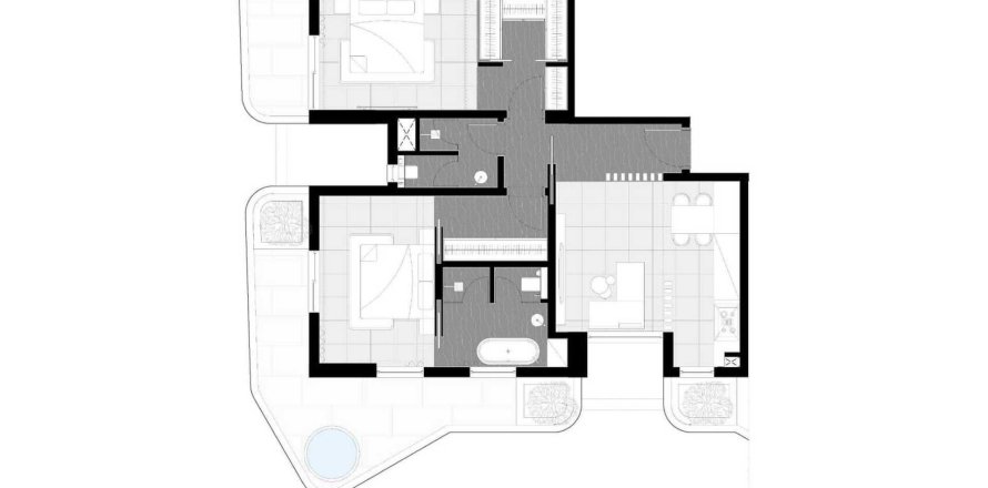 Apartament în Dubai, EAU 2 dormitoare, 114.94 mp.  №660600