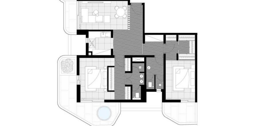 Apartament în Dubai, EAU 2 dormitoare, 128.3 mp.  №660602