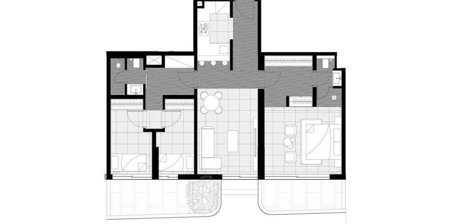 Apartament în Dubai, EAU 2 dormitoare, 121.23 mp.  №660603