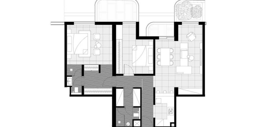 Apartament în Dubai, EAU 2 dormitoare, 122.6 mp.  №660601