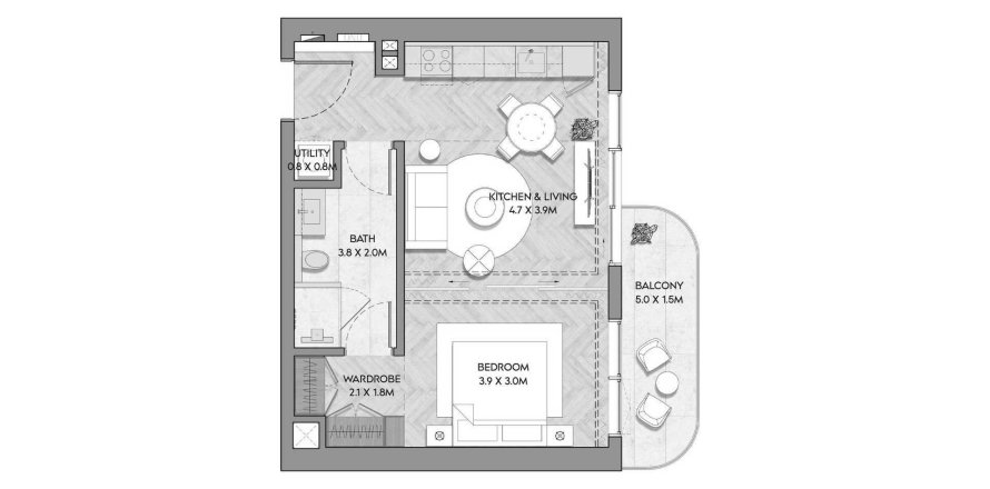 Mina Al Arab, Ras Al Khaimah, UAE의 아파트 침실 1개, 57제곱미터 번호 685714