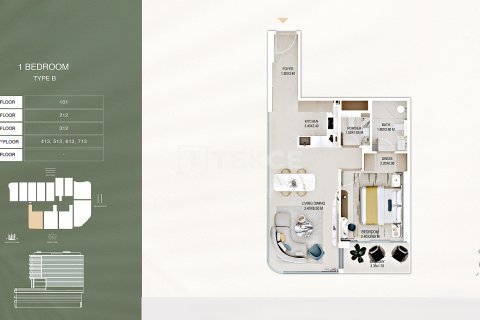 Dzīvoklis Al Satwa, Dubaijā, AAE 1 istaba, 38 m2 Nr. 730779 - attēls 26