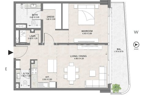 Byt v Dubai, SAE 1 ložnice, 66 m² Č.: 714580 - fotografie 23