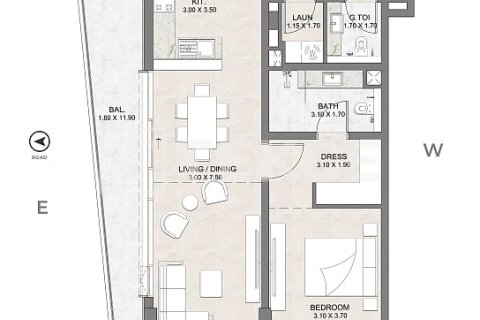 Apartman u Dubai, UAE 2 spavaćih soba, 129 m2 Br. 714581 - fotografija 22