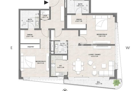 Apartman u Dubai, UAE 2 spavaćih soba, 129 m2 Br. 714581 - fotografija 24