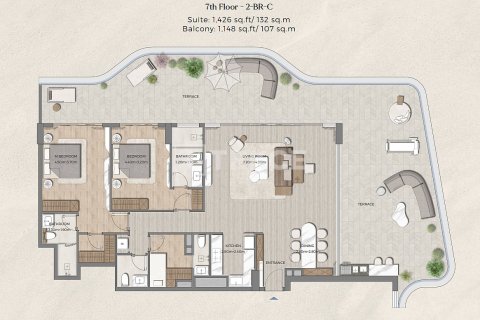 Penthouse në Dubai, Emiratet e Bashkuara Arabe 3 dhoma gjumi, 225 m2. № 754574 - Foto 17