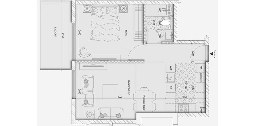 Byt v Enaya Residences v Jumeirah Village Triangle, Dubai, SAE 1 ložnice, 64.54 m² Č.: 700299