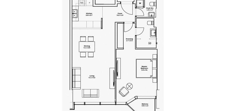 Apartament w Al Reem Island, Abu Dhabi, ZEA 1 sypialnia, 85.3 mkw. nr 760050