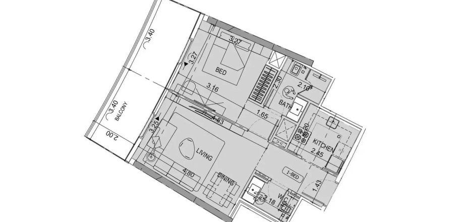 Apartamento em Majan, Dubai, EAU 1 quarto, 78.26 m2 № 700335