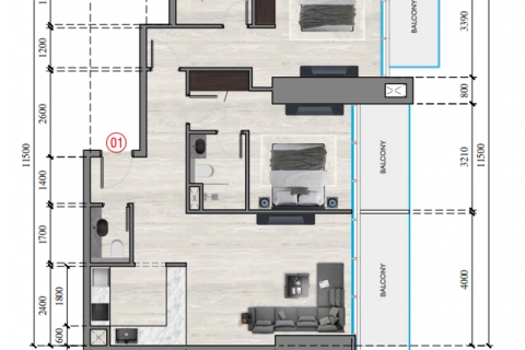 Apartment in Dubai, UAE 2 bedrooms, 106 sq.m. № 612873 - photo 12