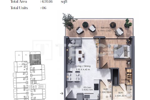 Διαμέρισμα σε Al Warsan, Dubai, ΗΑΕ 1 δωμάτιο, 65 τ.μ. Αρ. 730770 - φωτογραφία 19