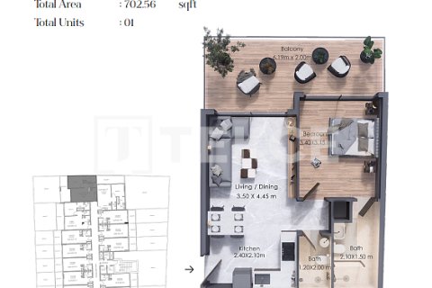 Διαμέρισμα σε Al Warsan, Dubai, ΗΑΕ 1 δωμάτιο, 65 τ.μ. Αρ. 730770 - φωτογραφία 18