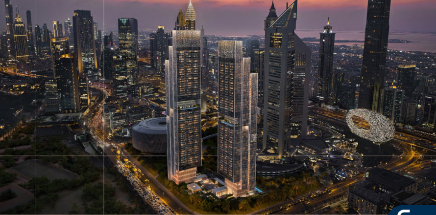 Apartmen di Sheikh Zayed Road, Dubai, UAE 2 bilik tidur, 104 meter persegi № 666259