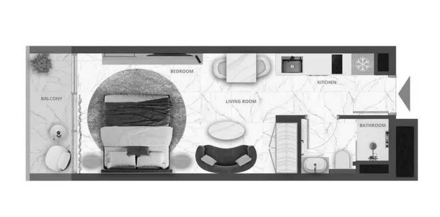 Apartment i Dubai Land, Dubai, UAE 1 værelse, 36.18 kvm № 650730