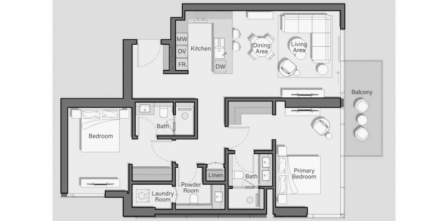 Apartment in Belmore Residences in Nadd Al Sheba, Dubai, UAE 2 bedrooms, 117.83 sq.m. № 634114