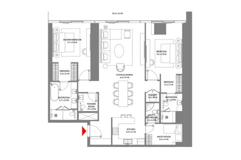 Пәтер Dubai Harbour, Дубай, БАӘ-да 2 жатын бөлмелер, 185.1 м² № 633760 - фото 8