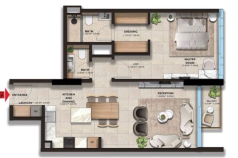 阿联酋 Dubai 待售 : 1 卧, 68.4 平方米 , 编号699938 - 照片 20