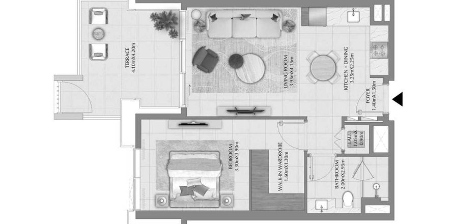 Apartment in Terra Gardens in Dubai, UAE 1 bedroom, 78.25 sq.m. № 647289